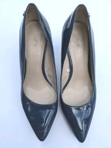 Calvin Klein 7 Nilly Navy Patent Leather  3" High Heel Pump Stiletto Shoes - Picture 1 of 6