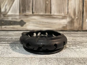 Vintage Chinese Carved Wood Vase or Bowl Stand for up to 5 1/8" base - Picture 1 of 7