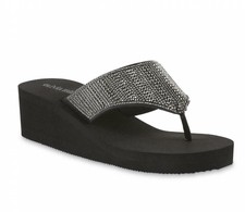 olivia miller jewel wedge flip flop