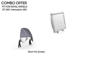 Combo Offer Oil Cooler Guard | Short Fly Fit for Royal Enfield Bear, Interceptor - Picture 1 of 1