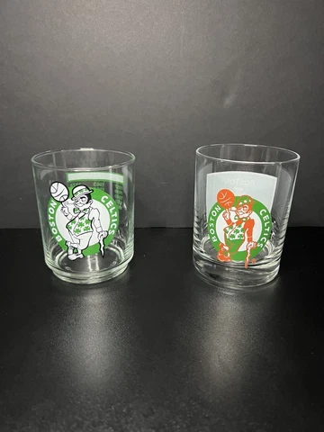 Boston Celtics NBA World Champions List - 2 Original Logo Whiskey Glasses Cover