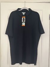 Orvis Polo Shirt Black  Interlock 100% Cotton Men's Size XXL New With Tags 2xL