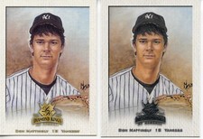 2002 Donruss Diamond Kings Sample Gold #150 Don Mattingly (both versions)