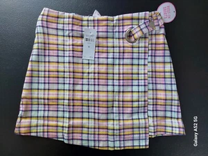 NWT Justice Girls Elastic waist plaid skort Size 8 Runs/Big Fits like 10 (R4) - Picture 1 of 6
