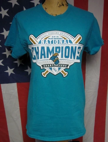 COASTAL CAROLINA UNIVERSITY small T shirt 2016 baseball CCU tee Chanticleers Cover