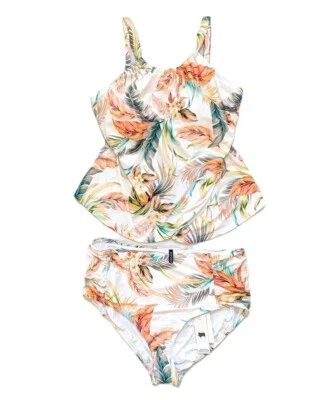 Bikini Tankini JANTZEN Dos Piezas Cuello Alto 18 Control Abdomen Suavizante Comodidad Foto 1 de 4