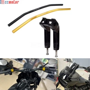 1" Club Style Pullback Handlebar Riser For Harley Softail FLFB FLFBS FLSL FXLRS - Picture 1 of 36