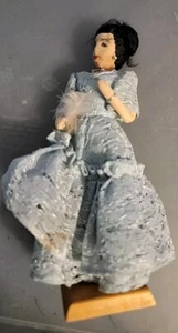 Lina Vizcarra Oandasan 6.5"” DOLL IN TRAD Blue Dress- w/strappy HighHeel shoes - Picture 1 of 4