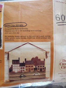 Creative Circle "City Streets" Wallhanging Needlepoint Kit Size 22" x 14" - Picture 1 of 3