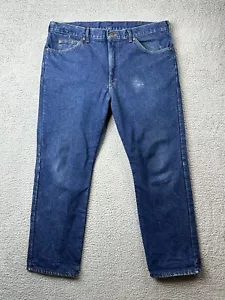VINTAGE LL Bean Jeans Mens 40x30 Blue Denim Flannel Lined Relaxed Fit 90s Grunge - Picture 1 of 15