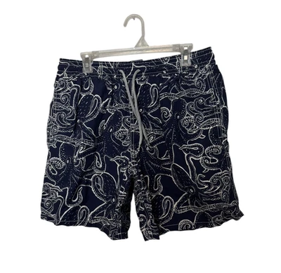 Vilebrequin Swim Trunks Mens 2XL XXL Navy Blue Octopus Beach Shorts Lined - Image 1 of 4