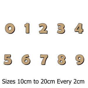 Letreros de números de madera arte MDF placa artesanal decoración del hogar - compra múltiple hasta 30% de descuento - Imagen 1 de 4
