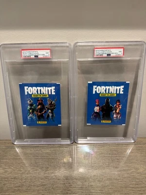 Panini Fortnite 2019 listo para saltar PSA 9 pegatinas colección paquete conjunto Epic Games Foto 1 de 4