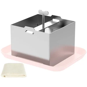 Stainless Steel Tofu Press with Presser Towel & Drip Tray – DIY Tofu Maker fo... - Picture 1 of 7