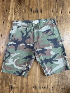 DENIM SUPPLY RALPH LAUREN Camo Print 100% Cotton Summer Chino Shorts Size 30 - Picture 1 of 16