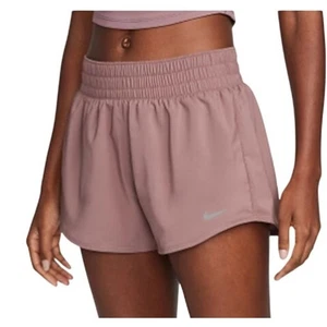 Pantalones Cortos Nike Mujer Dri-FIT Tiro Medio 3" Forrados Calzoncillos Talla XL Extra Grande Malva Ahumada - Imagen 1 de 5