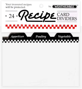 Vorgedruckte Rezeptkarte Reiter Teiler Set, Hergestellt in Amerika, 3 Zoll x - Bild 1 von 7