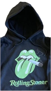 Neu ohne Etikett Rolling Stoner Hoodie 2XL schwarz Herren Erwachsene Grafik Marihuana 420 XXLarge - Bild 1 von 9