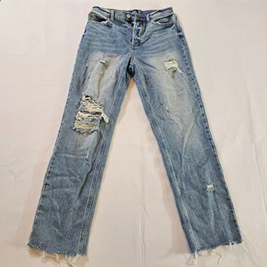 BDG Urban Outfitters Slim Straight Distressed Jeans Women’s 26 Light Wash Ripped - Picture 1 of 12