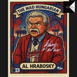 IMPRESIÓN ARTÍSTICA MANGA CARDENALES 8X10 FIRMADA POR AL HRABOSKY #/20 CERTIFICADO DE AUTENTICIDAD BECKETT "STL HOF '25" - Imagen 1 de 1