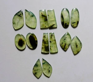 Lote de 07 piedras preciosas cabujón sueltas 232,15 quilates prehnita natural 02 - Imagen 1 de 3