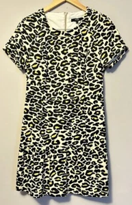 Piper Women’s Animal Print Shift Dress Size 12 100% Cotton Knee Length Pockets - Picture 1 of 7