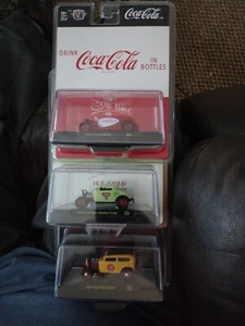 3 cars lot m2 machines Coca Cola Of 1932 Ford Roadster & Tudor Sedan & Three... - Picture 1 of 1