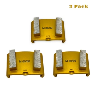 Paquete de 3 discos de molienda para amoladoras de concreto HTC Greyline unión media 60 grano - Imagen 1 de 14