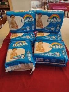 6 Packs Of bebin super dipers 14 count Dipers size 6 - Picture 1 of 3