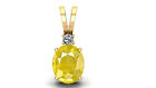 7.25 Ratti 6.00 Carat Natural Yellow Sapphire Gold Plated Pendant/Locket Certifi