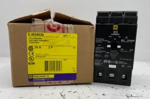 NEW SQUARE D EJB34030 MINIATURE CIRCUIT BREAKER 3P 30A 480Y/277V - Picture 1 of 7