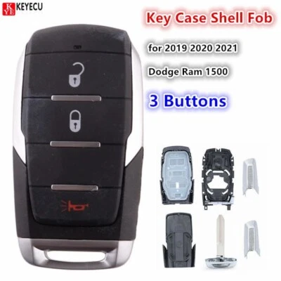 for 2019 2020 2021 2022 Dodge Ram 1500 Smart Remote Key Shell Case Fob 3 Buttons — 第 1/4 张图片