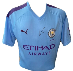Signed Sergio Aguero Manchester City Home Shirt Argentina Barcelona Atletico 2 - Picture 1 of 3