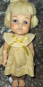 Vintage 14” Eegee Drink & Wet Baby Doll 14P Vtg Dress blonde - Picture 1 of 10