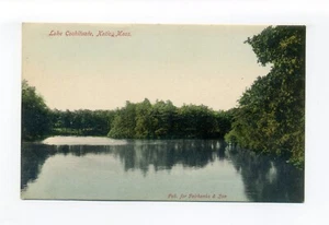 Postal antigua Natick MA, reflejo de árboles, lago Cochituate - Imagen 1 de 2