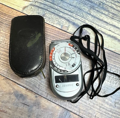 Medidor de Luz Reflectado Portátil Analógico Modelo 38 Sekonic Auto-Leader De Colección + Estuche Foto 1 de 4