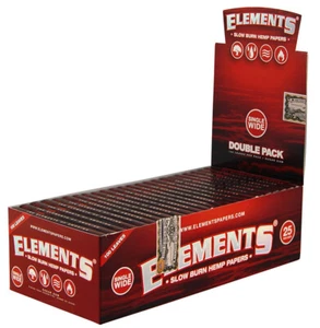10x Elements Red Kurze Blättchen aus Hanf 100er Regular Hemp Papers - Picture 1 of 2