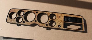 1976 1977 1978 Mercury Capri Instrument Cluster Trim Bezel , Woodgrain w/ A/C - Picture 1 of 6