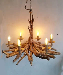 Driftwood chandelier, Driftwood Branch six light Fitting, Drop 60 cm to 125 cm - Picture 1 of 1