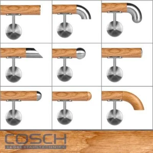 Alemán Roble Holzhandlauf Ø 42,4MM Madera Pasamano Barandilla Pasamanos Pared - Imagen 1 de 10