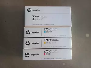 HP Genuine 976 YC HP976YC BK/C/M/Y EXTRA High Yield Ink Page Wide P57750 P55250 - Picture 1 of 4