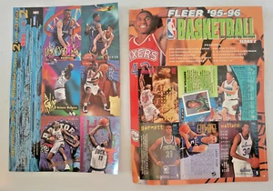 Lot 2 1995-96 Fleer Skybox NBA Basketball Series 2 Uncut Promo Sheets - Picture 1 of 5