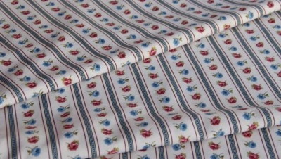 Dekostoff Landhaus Blumenprint Baumwolle - Stoff Meterware ** 50 cm x 140 cm ** - Bild 1 von 2