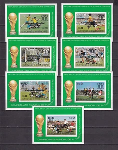 São Tomé & Príncipe 1978 Fußball WM Geschichte Aufdrucke 7 Blöcke postfrisch - Bild 1 von 1