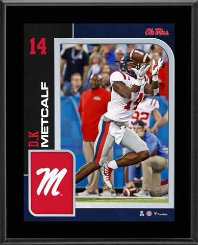D.K. Metcalf Ole Miss Rebels 10.5" x 13" Sublimated Player Plaque Cover