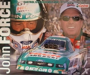 2007 Signed John Force Funny Car Handout 8 x 10 John Force Racing Castrol GTX - Picture 1 of 2
