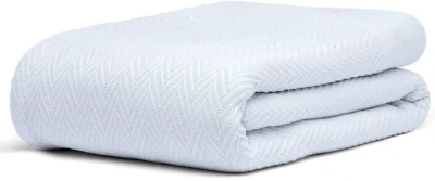 Mantas 100% Algodón Tejido Espiga, 90"X90" Queen, Manta para Cama, Todas Foto 1 de 4