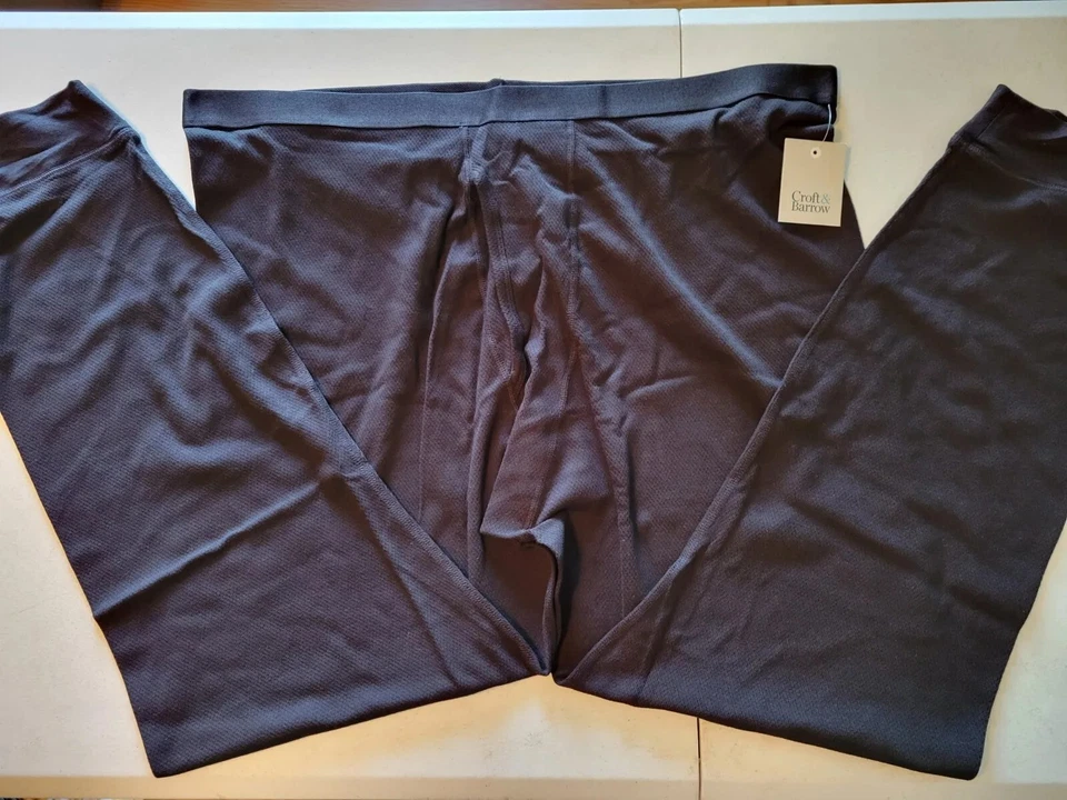 PANTALONES DE ROPA INTERIOR TÉRMICA CROFT & BARROW PARA HOMBRE TALLA 3XL ALTO COLOR ES NEGRO  Foto 1 de 4