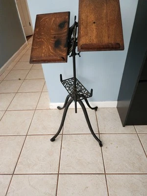 1800s Victorian Book Stand Reticulated - Image 1 of 4