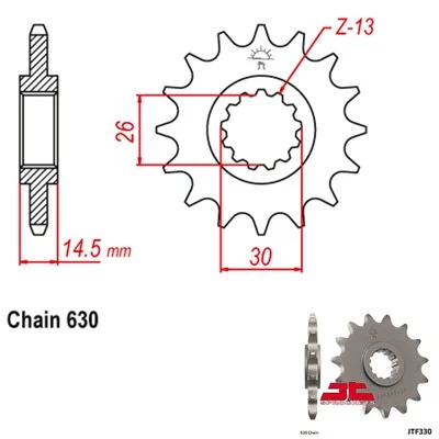 Piñones de contraeje JT Piñón 630 paso 15 dientes Honda CB750L (1979) Foto 1 de 2